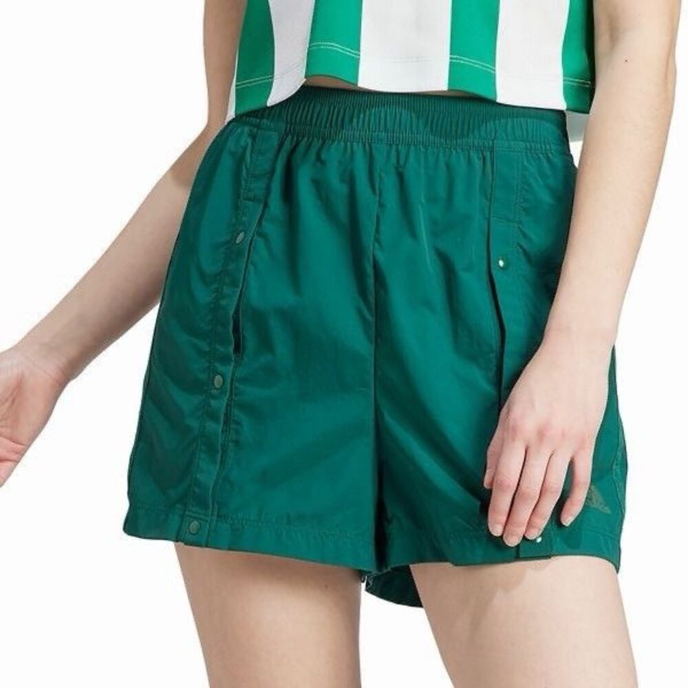Adidas | Trio Snap Button Shorts Womens Size XL Green Athletic Soccer Futbol